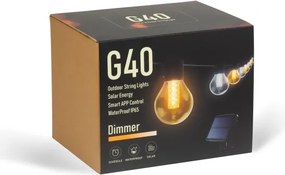 LED Dimmelhető napelemes fényfüzér 15xLED/1,5W/3,7/5V 2200 mAh 9 m IP65 fekete + távirányító