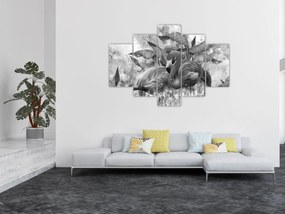 Kép - Flamingók graffiti (150x105 cm)