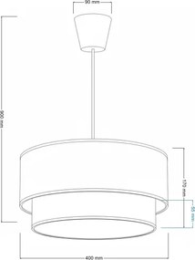 Brilagi - LED gyerek csillár kábelre függesztett BOBO 1xE27/60W/230V átm. 40 cm krémszín/szürke/királykék