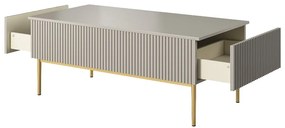 Nicole dohányzóasztal 120 cm - kasmír / arany lábak