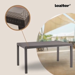 Hella műanyag kerti asztal cappuccino