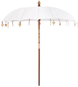 Balinéz Napernyő Krém 210-220 cm Pamut, tömör fa