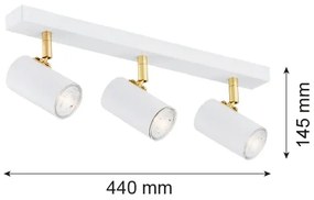 Argon 1475 - Spotlámpa LAGOS 3xGU10/5W/230V fehér/arany
