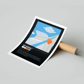 Nike Air Jordan 1 University Blue Streetwear poszter 30x40 Ajándék