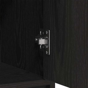 fekete tölgy komód fiókokkal és ajtókkal 73x31x90 cm