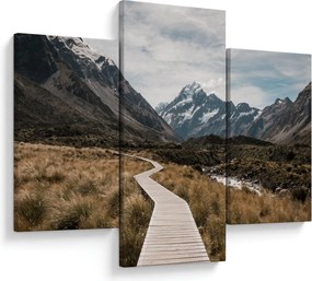 Kép - Sétány a hegységben Mt. Cook (90x60 cm)