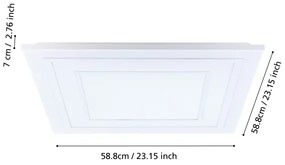 Eglo 900961 - LED RGBW Dimmelhető mennyezeti lámpa ALBARCA LED/29W/230V + távirányító