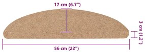 30 db bézs öntapadó lépcsőszőnyeg 56 x 17 x 3 cm