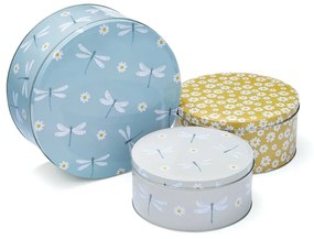 Süteménytartó acél doboz szett 3 db-os English Meadow – Cooksmart ®