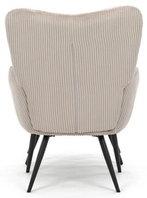 Pihenőfotel lábtartóval L7285 CRM6, krém