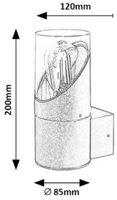 Rabalux 7236 - Kültéri fali lámpa NOVIGRAD 1xE27/28W/230V IP54
