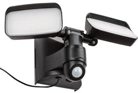 Rabalux 77091 - LESZNO LED napelemes fali lámpa 2x5W, IP54, fekete