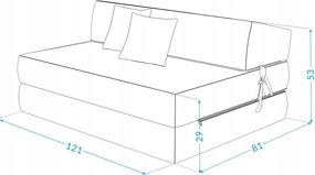 Matracesen Összehajtható fotelágy 200x120 Zöld
