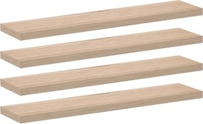 vidaXL 4 db szerelt fa függőpolc 110 x 23,5 x 4 cm