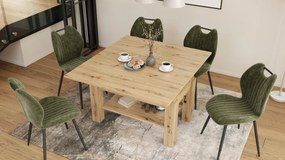 Mazzoni BRAWO Artisan Tölgy - NYITHATÓ/MAGASÍTHATÓ DOHÁNYZÓASZTAL POLCCAL ÉTKEZŐASZTALKÉNT IS HASZNÁLHATÓ