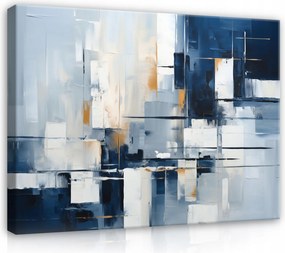 Vászonkép Absztrakt Kék Hálószoba Nappali Vászon Fal 60x40