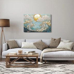 Kép - 3D gyöngyök az óceánban (90x60 cm)