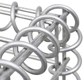 trapéz alakú horganyzott acél gabion magaságyás 80x20x100 cm