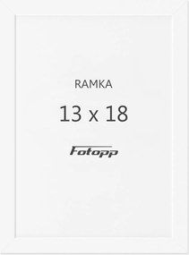 Képkeret Fehér 13x18cm fotókeret