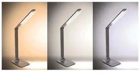 Solight WO55-G - LED Szabályozható asztali lámpa vezeték nélkül tölthető LED/10W/100-240V szürke