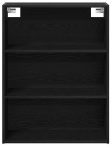 Magas Szekrény Fekete Tölgy 69.5x34x180 cm Laminált Fa