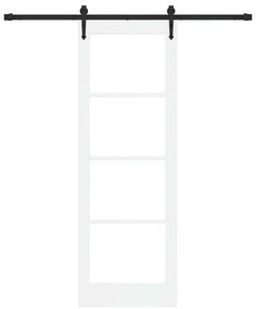 Egyszerű Csúszó Ajtó Fehér 73.5 x 211 cm Fa és fém