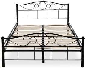 Fekete fém ágykeret 120x200 cm GRIFFIN
