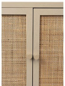 Krémszínű rattan TV-állvány 150x55 cm Amaya – White Label