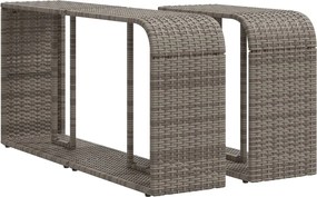 vidaXL 2 db szĂŒrke polyrattan tĂĄrolĂłpolc