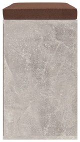 betonszürke szerelt fa cipőtároló pad 103 x 30 x 48 cm