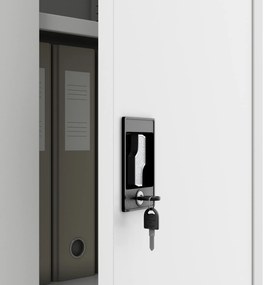 Fehér zárható takarítószekrény DAWID 900 x 1850 x 450 mm