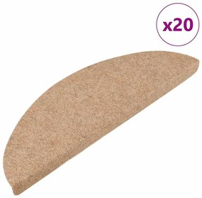 20 db bézs öntapadó lépcsőszőnyeg 65 x 22,5 x 3,5 cm