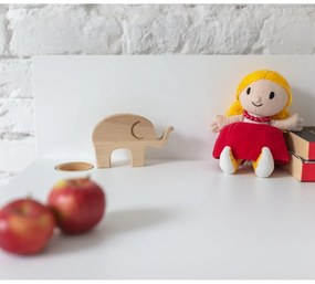 Luka fehér íróasztal kőrisfa lábakkal, hossz 65 cm - Ragaba