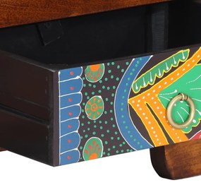 tömör akácfa többszínű TV-szekrény 110x30x40