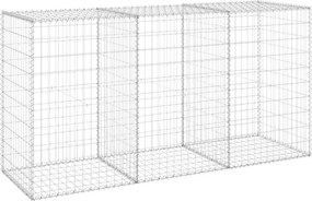 vidaXL horganyzott acél gabion fal fedéllel 200 x 60 x 100 cm
