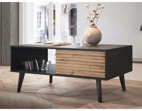 Kávésasztal WILLOW 46x104 cm fekete/barna