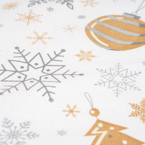 4Home Flanel ágynemű Golden Xmas Night, 220 x 200cm, 2 db 70 x 90 cm, 220 x 200 cm, 2 db 70 x 90 cm