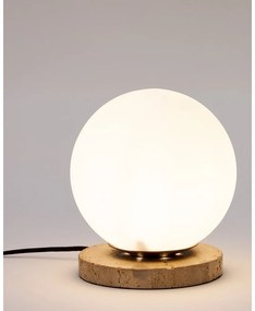 Fehér asztali lámpa üveg búrával (magasság 22 cm) Malachi – Kave Home