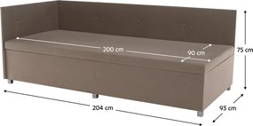 Heverő tárolóhellyel, bézses szürke, AURIA UNI