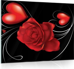 Üvegfestmény Üveg Virágok Nappaliba 80x60