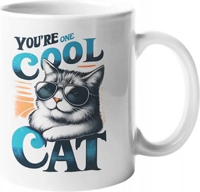 Csodálatos Vicces Kávés Bögre Cool Cat Vagány Macska 330ML Doboz
