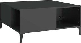 vidaXL fekete szerelt fa dohányzóasztal 80x80x36,5 cm