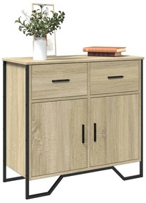 sonoma tölgy színű szerelt fa tálalószekrény 79,5x35,5x74,5 cm