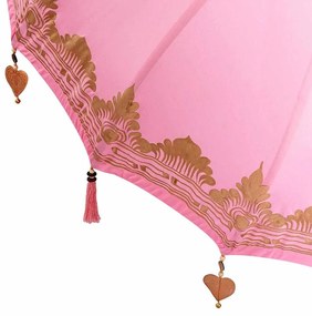 Balinéz Napernyő 260 Rózsaszín 180-190 cm Pamut és tömör fa