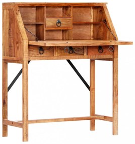 vidaXL tömör akácfa íróasztal 90 x 40 x 107 cm