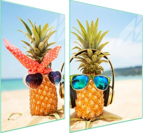 Üveg Tűzhelyvédő Főzőlap 70x52 Ananász Edzett Üveg