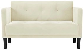 krém bársony loveseat kanapé 111 cm