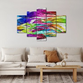 Kép - Téglafal színes lángokkal (150x105 cm)