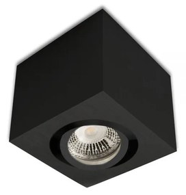 Mennyezeti szpot lámpatest GU10/MR16 LED fényforráshoz, szögletes, fekete