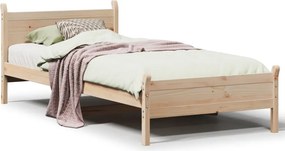 vidaXL tömör fenyőfa ágykeret matrac nélkül 90 x 190 cm